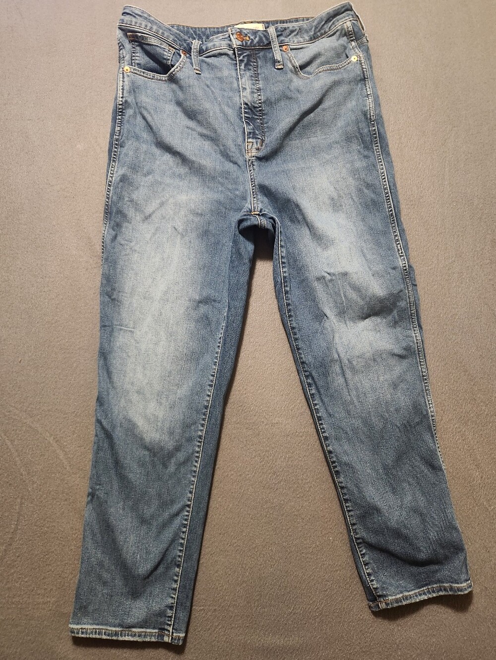 Madewell Jeans Women Size 33 Blue Curvy Stovepipe High Rise